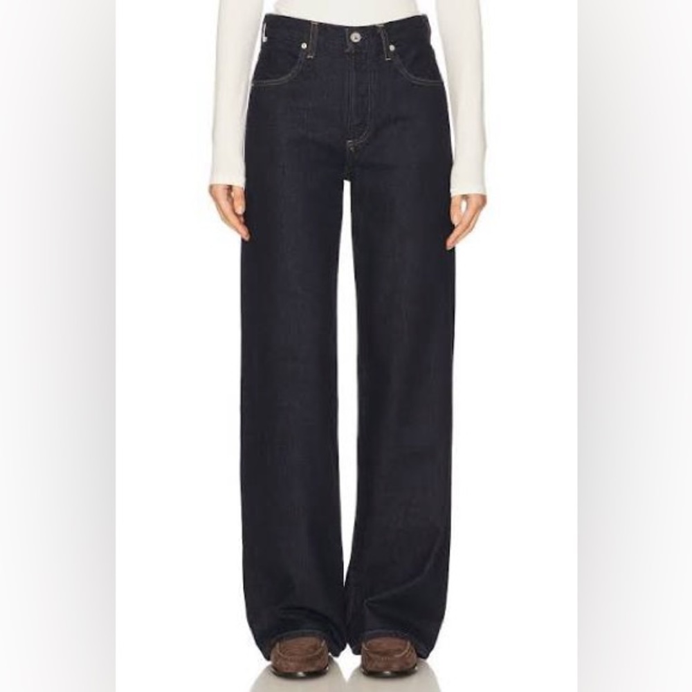 Citizens Of Humanity Annina Wide Leg High-Rise Jeans in Juno. Size 24P.